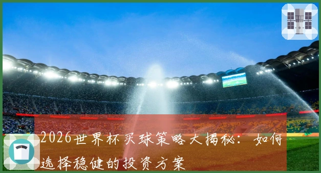 2026世界杯买球策略大揭秘：如何选择稳健的投资方案